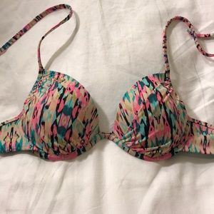 Multi-colored Print Bikini Top